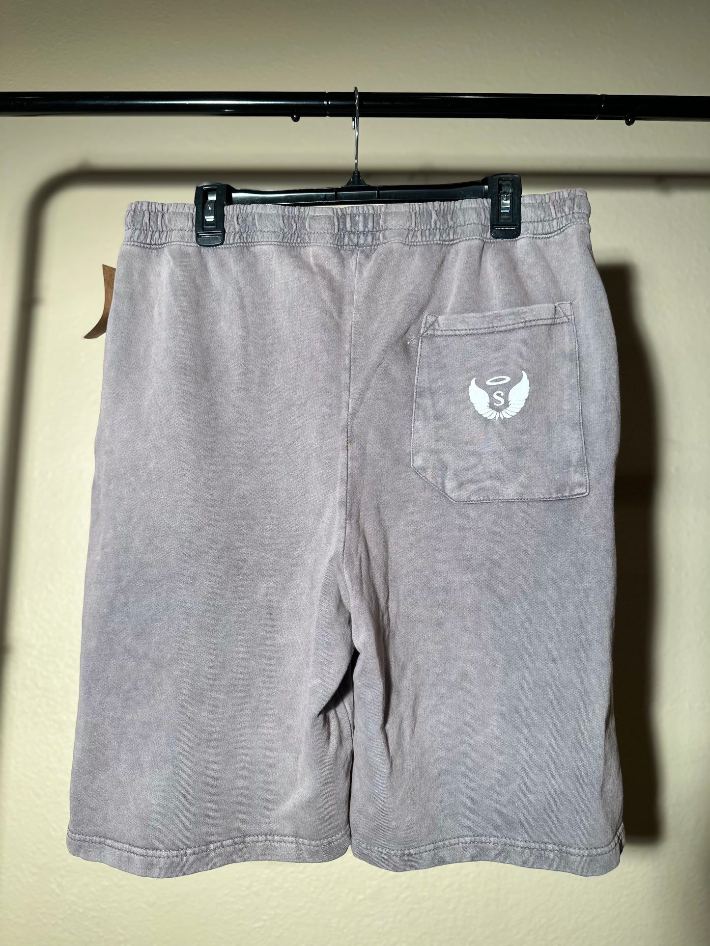 Gray Acid Wash Shorts