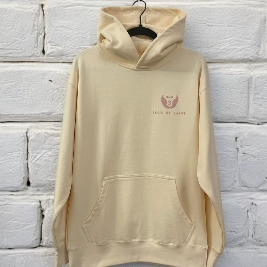 French Terry Beige Hoodie
