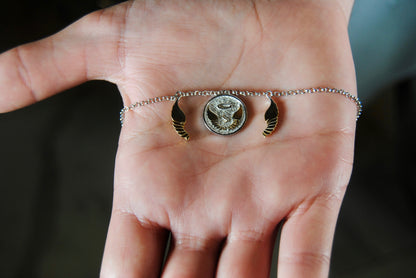 Two Tone Handcrafted Silver Bracelet